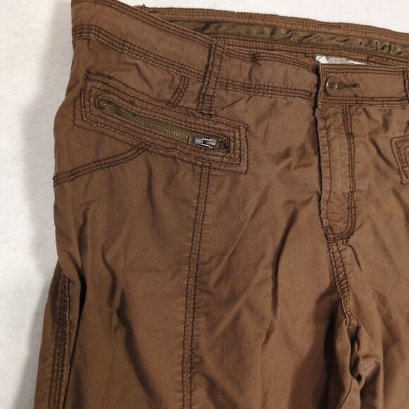 Vintage Y2K Fashion Bug Cargo Pants Womens 16 Brown Cinch Ankle Retro Grunge - Picture 2 of 15